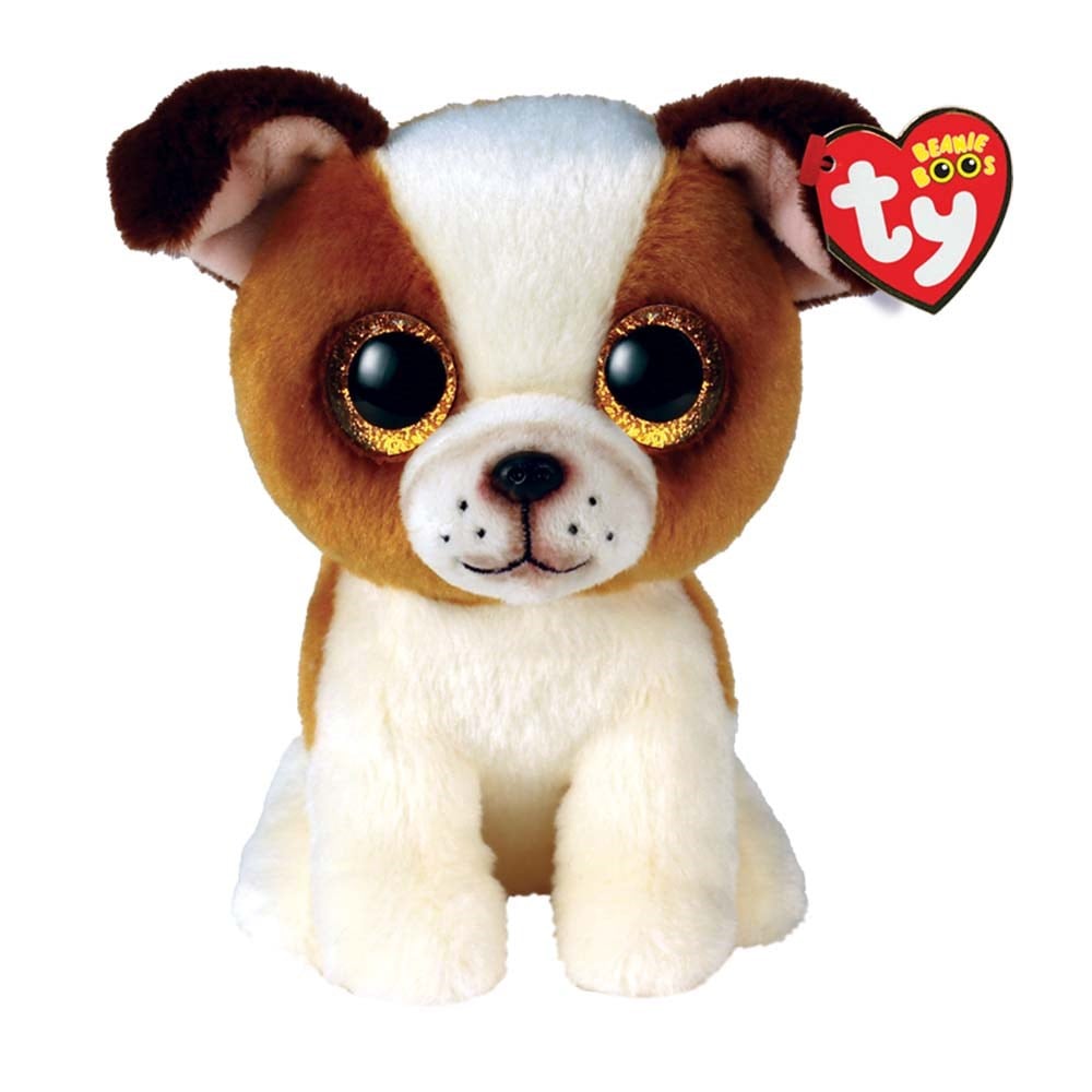 MegaTY Beanie Boos Kahverengi Beyaz Köpek Hugo 15 cm