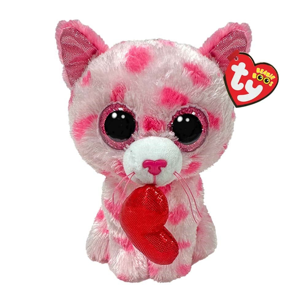 MegaTY Beanie Boos Kalpli Pembe Kedi Sweet 15 cm