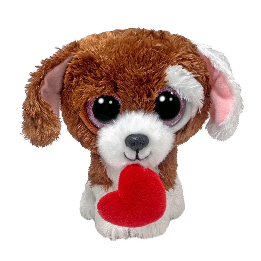MegaTY Beanie Boos Kalpli Kahverengi Köpek Cuddles 15 cm