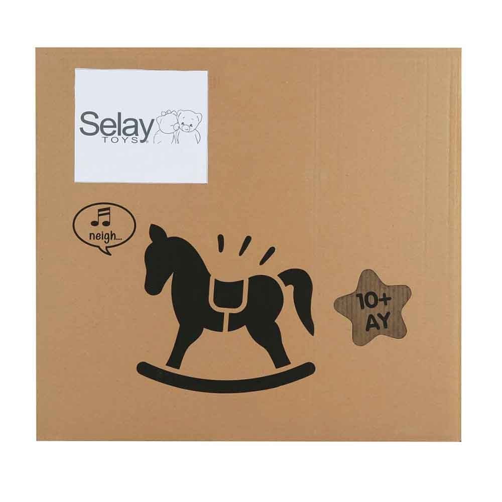 Selay Peluş Sallanan At 65 Cm Pembe