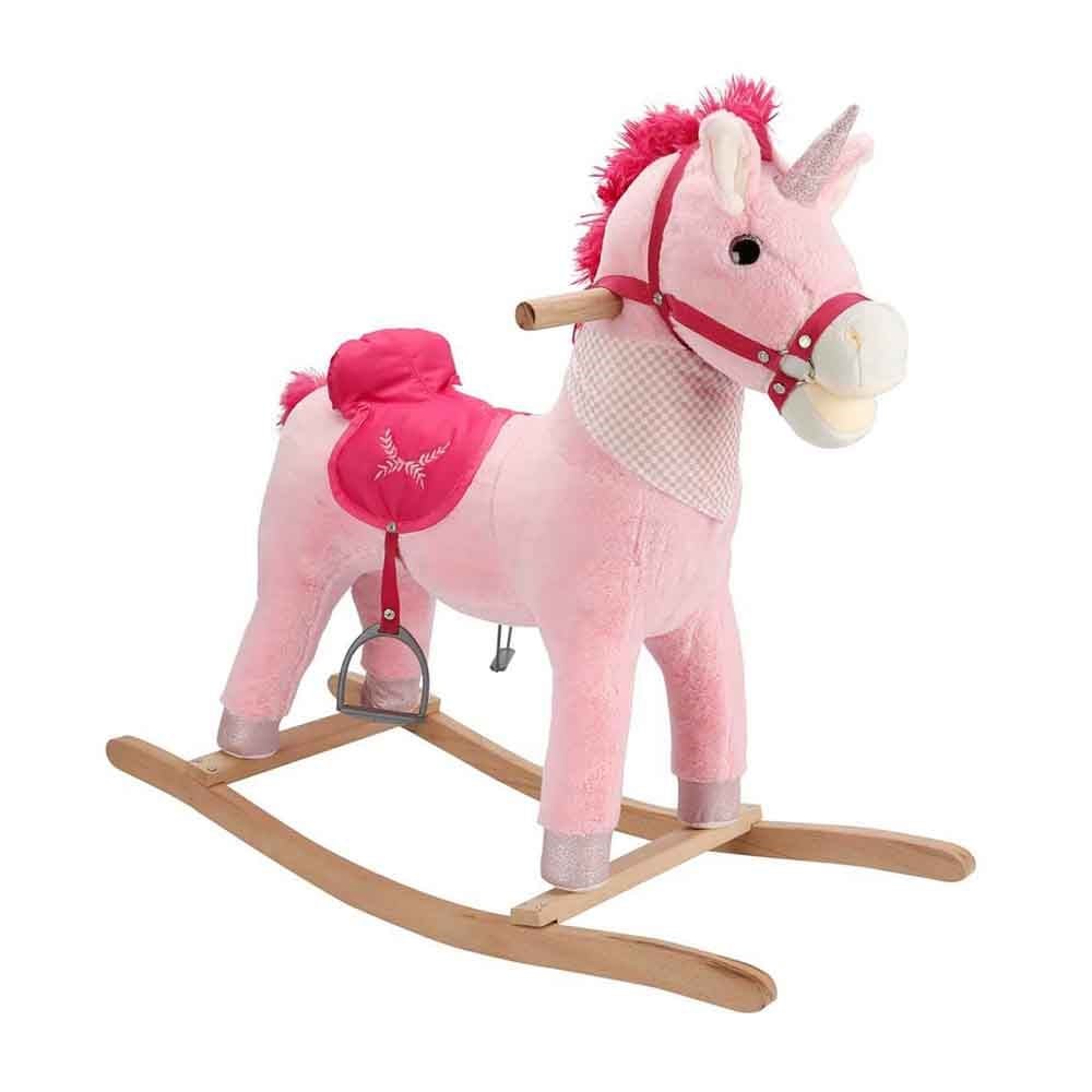 Selay Peluş Sallanan At 65 Cm Pembe