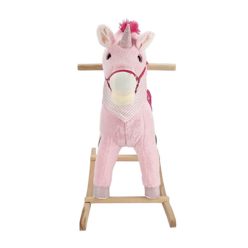 Selay Peluş Sallanan At 65 Cm Pembe