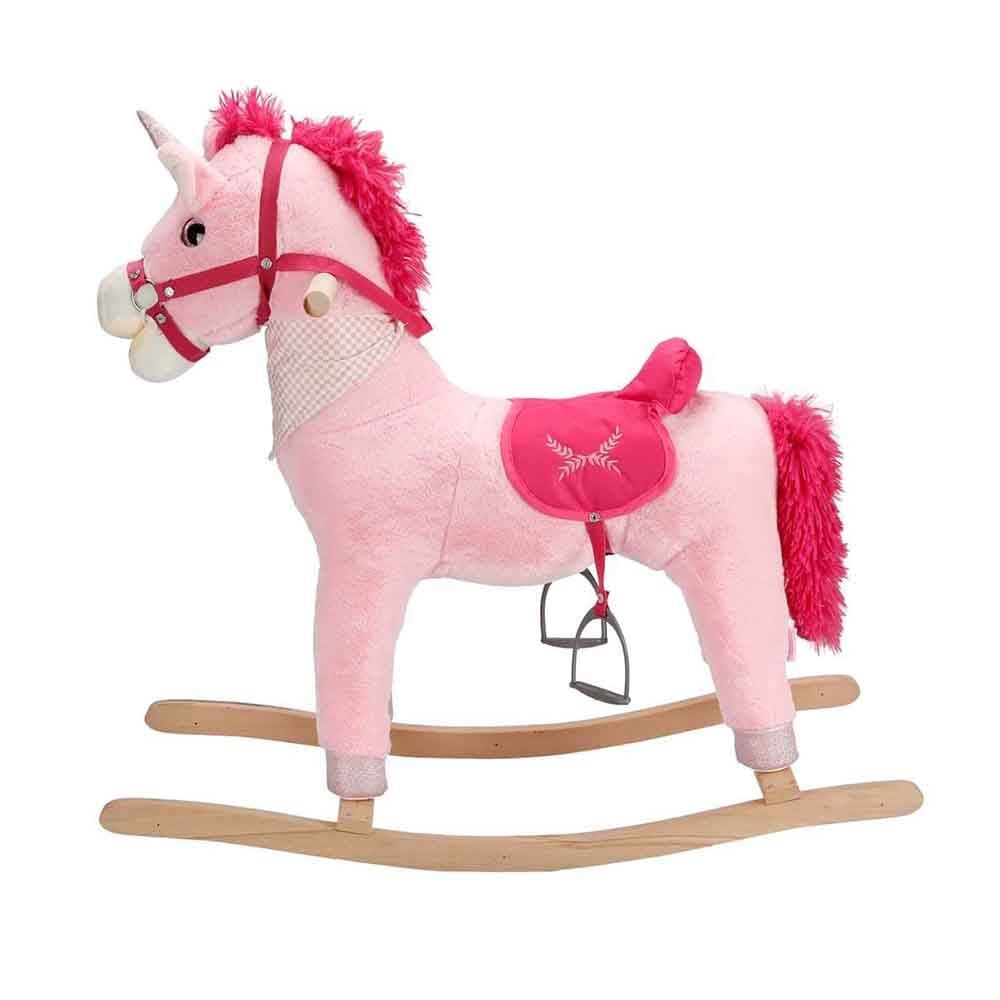 Selay Peluş Sallanan At 65 Cm Pembe