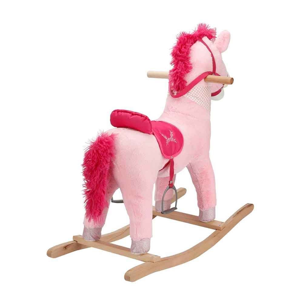 Selay Peluş Sallanan At 65 Cm Pembe