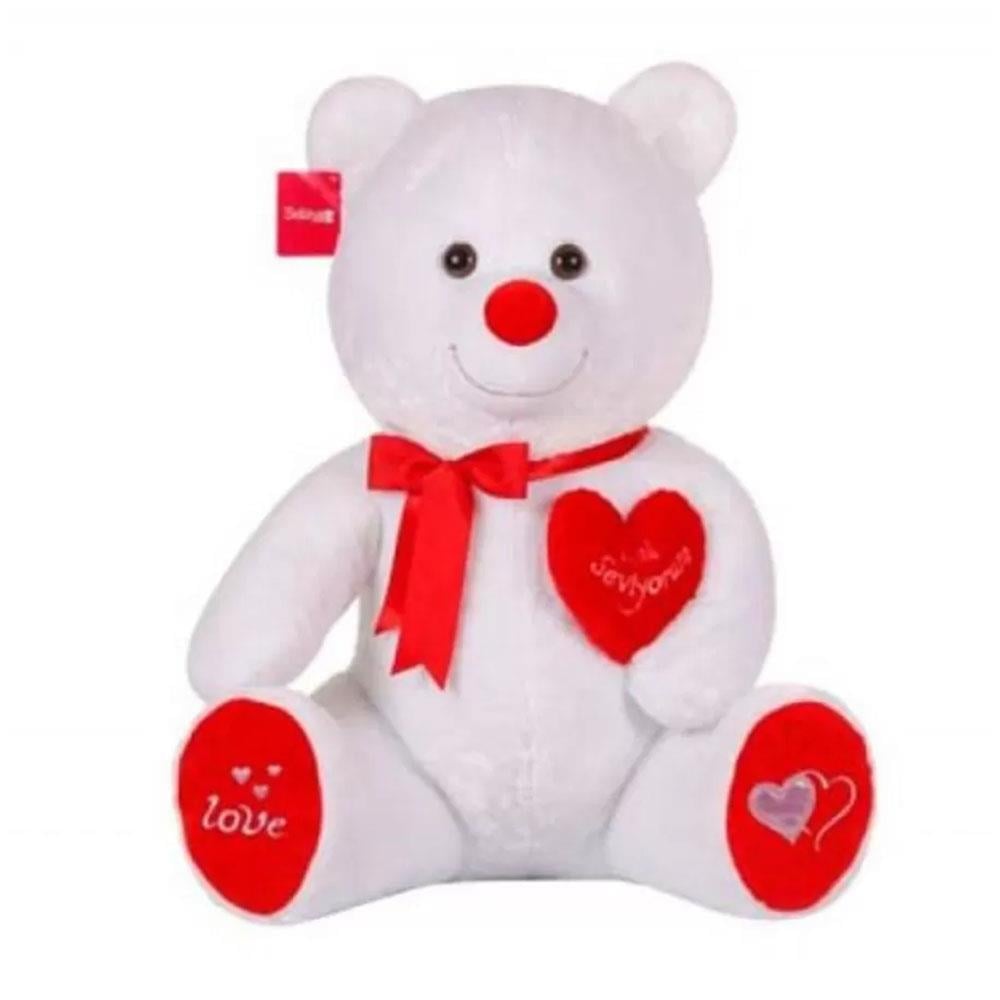 SelaySelay Peluş Tıkıl Ayı 57 Cm Beyaz