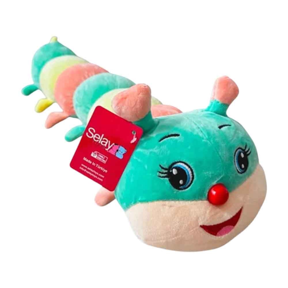 Selay Peluş Tırtıl 65 Cm Yeşil