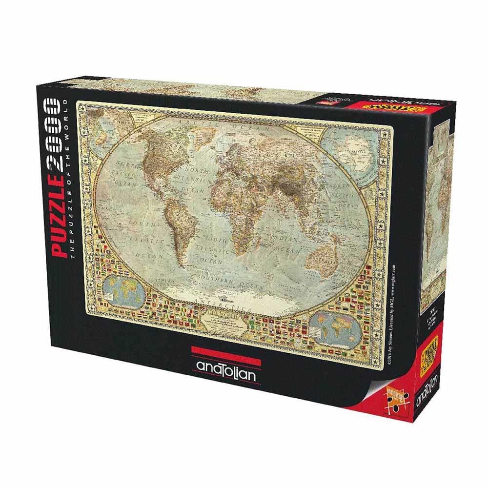 Anatolian Dünya Haritası / World Map 2000 Parça