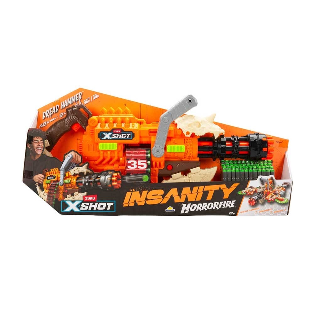 Sunman X-Shot Insanity HorrorFire Dread Hammer 48 Mermili Sünger Dart Atan Silah 71 cm