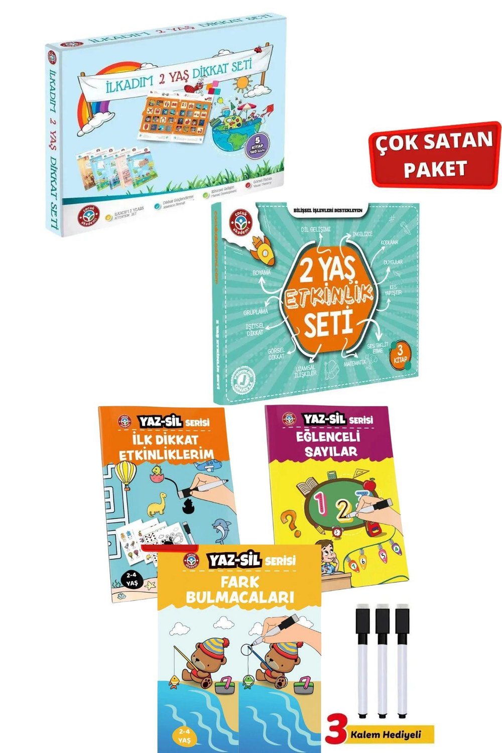 2 Yaş Dikkat-Etkinlik Seti ve Yaz Sil Serisi-3