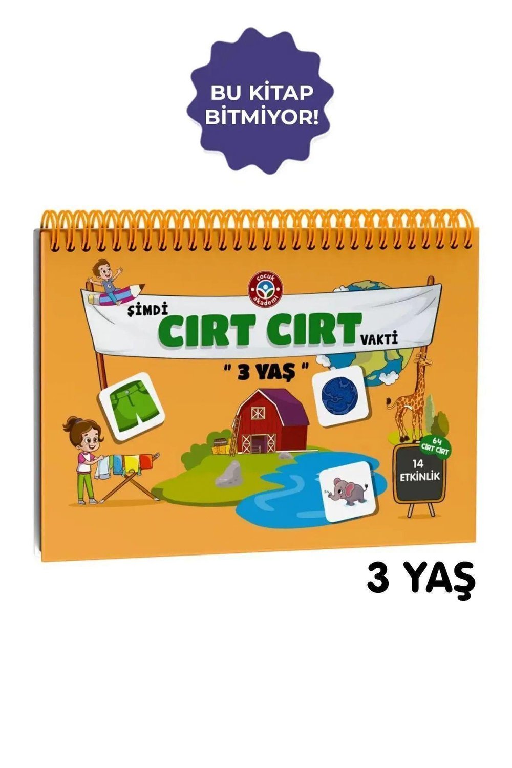 3 Yaş Cırt Cırtlı Etkinlik Kitabı