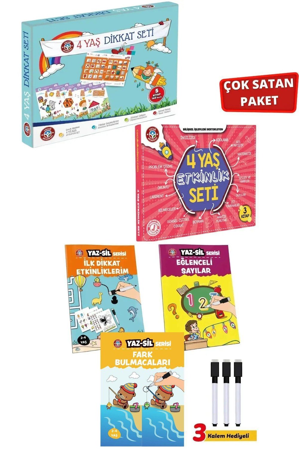 4 Yaş Dikkat-Etkinlik Seti ve Yaz Sil Serisi-3