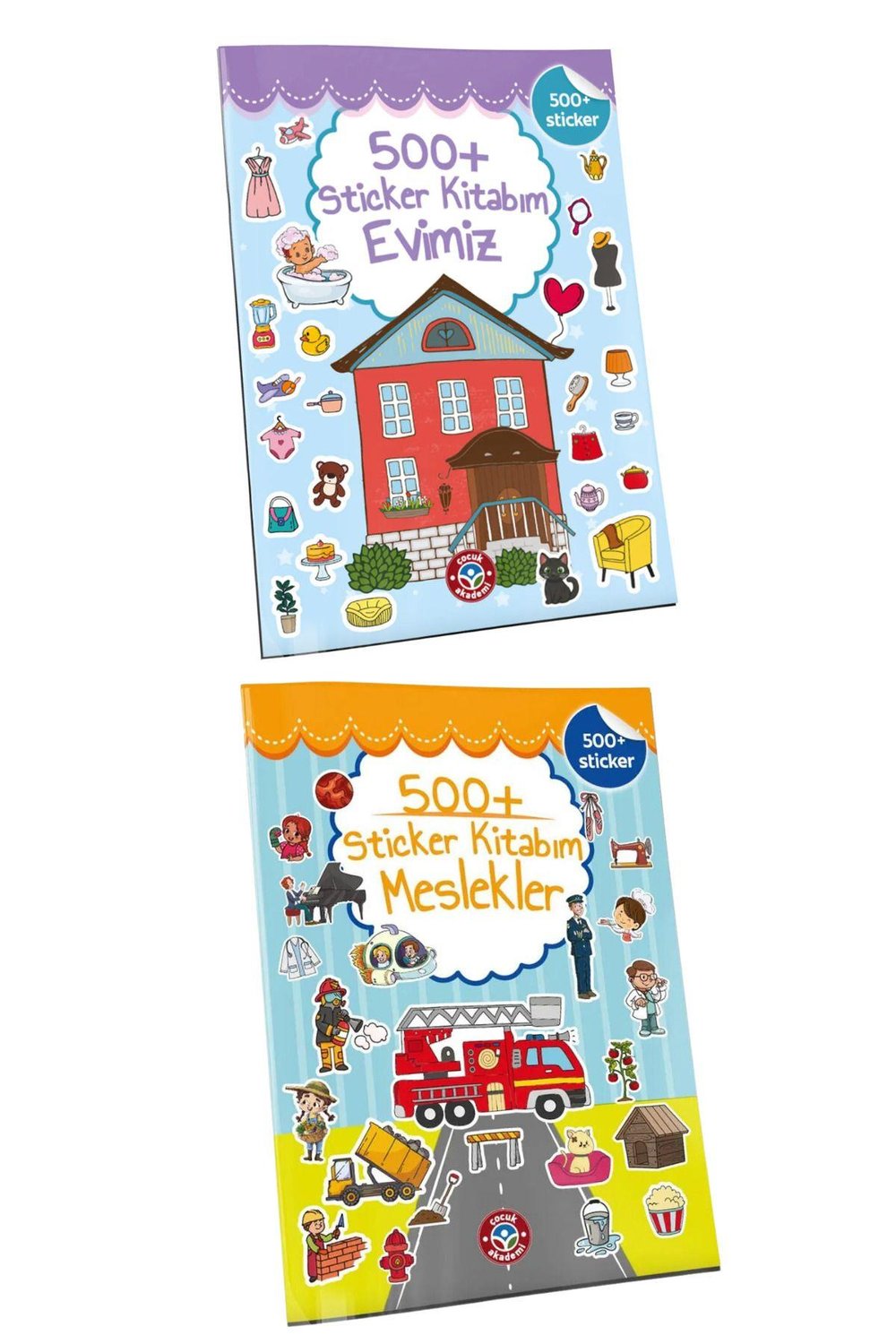 500 Sticker Kitabım Meslekler ve Evimiz İkili Eko Paket
