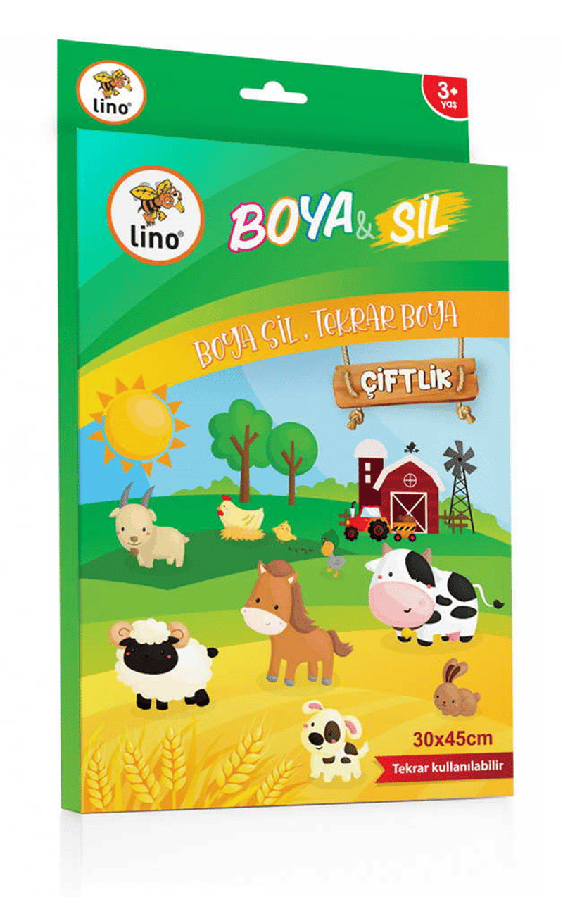 LİNO BOYA SİL AKTİVİTE MATI ÇİFTLİK (SİLİNEBİLİR)