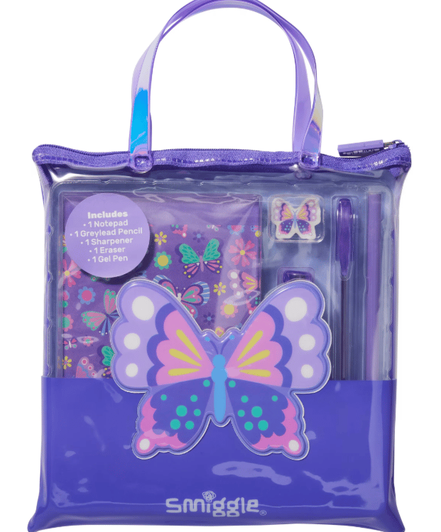 Smiggle - Wonder Mini Çantalı Kırtasiye Seti Kelebek
