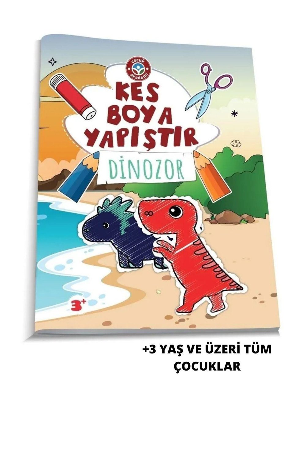 Kes Boya Yapıştır- Dinozor