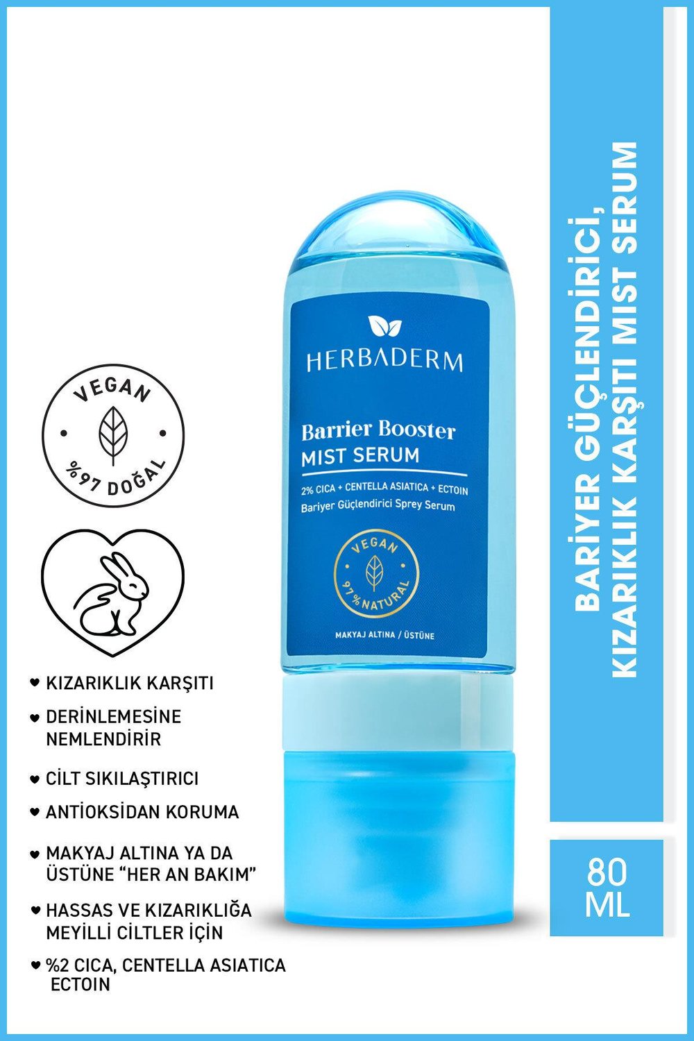 Bariyer Güçlendirici, Kızarıklık Karşıtı Mist Sprey Serum 80 ml
