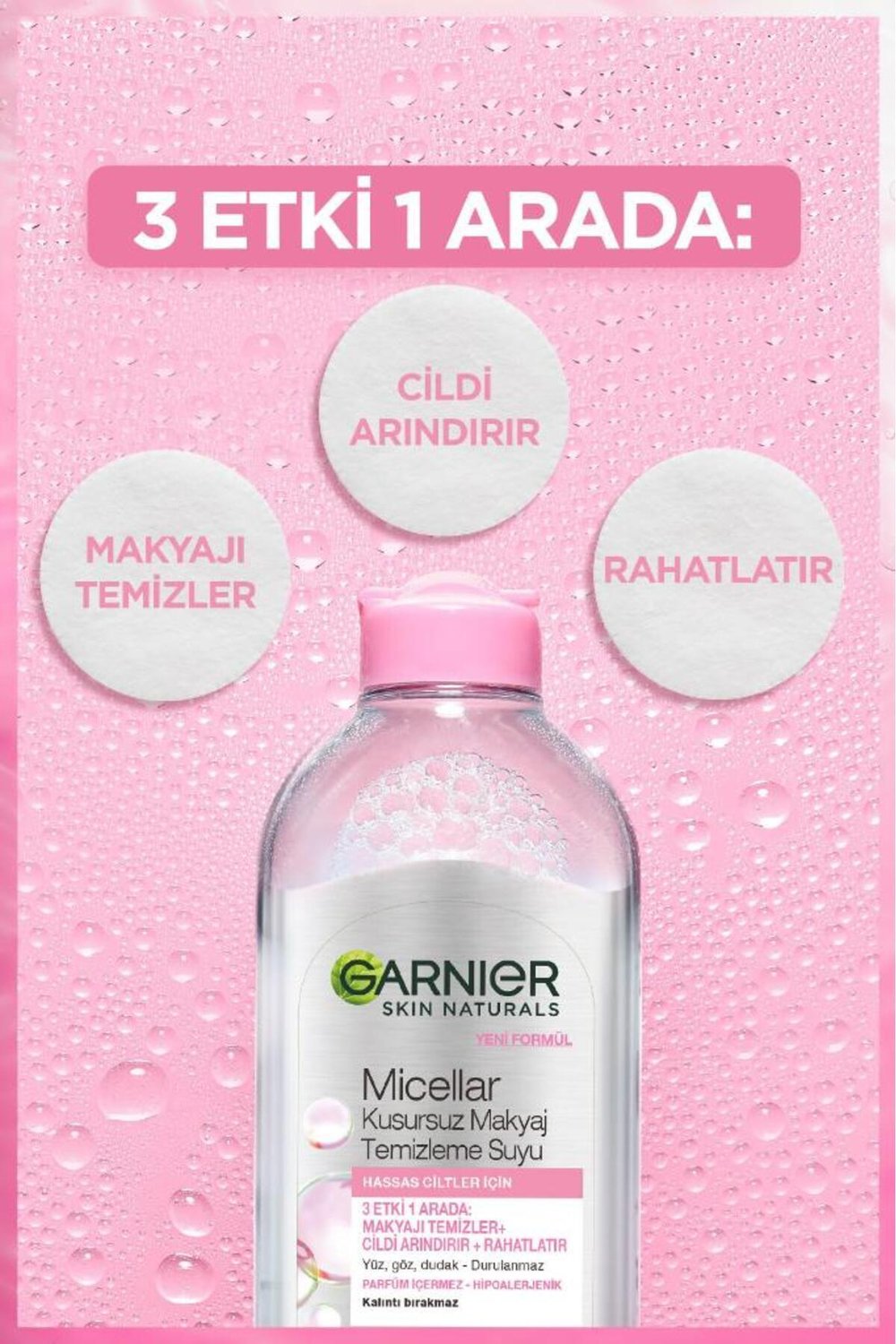 Micellar Hassas Ciltler Kusursuz Makyaj Temizleme Suyu 400 ML