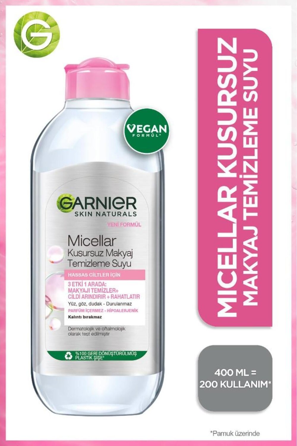 Micellar Hassas Ciltler Kusursuz Makyaj Temizleme Suyu 400 ML