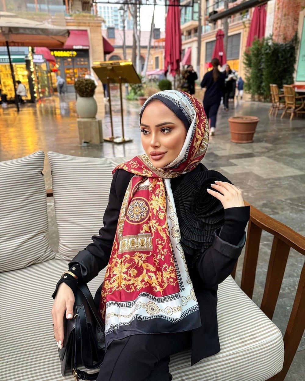 Vers Model Şal Bordo