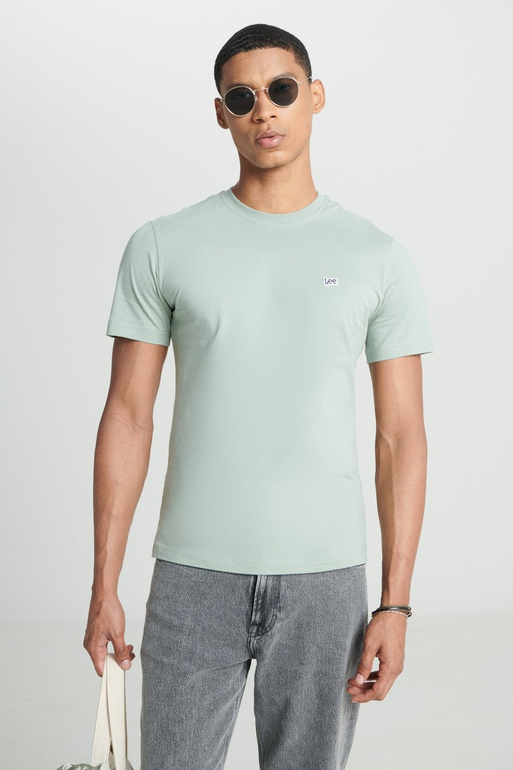 % 100 Pamuk Regular Fit Bisiklet Yaka Erkek T Shirt L60UFQ303 MİNT