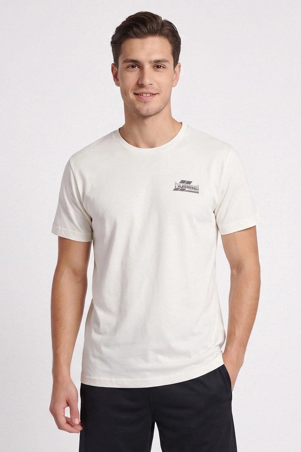 % 100 Pamuk Regular Fit Bisiklet Yaka Erkek T Shirt 912435-9157 EKRU