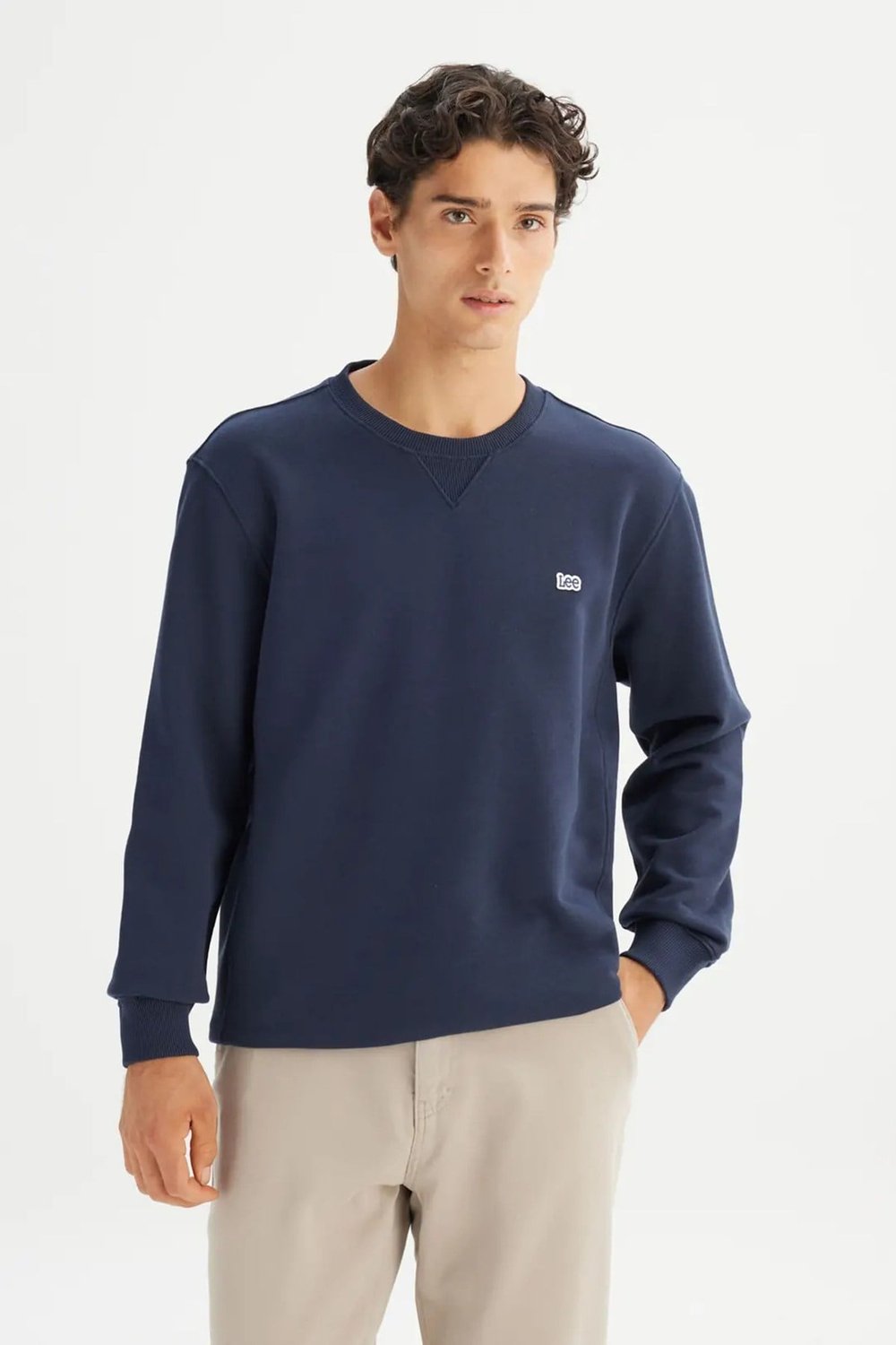 %100 Pamuk Regular Fit Bisiklet Yaka Erkek Sweat L82IRYMA LACİVERT