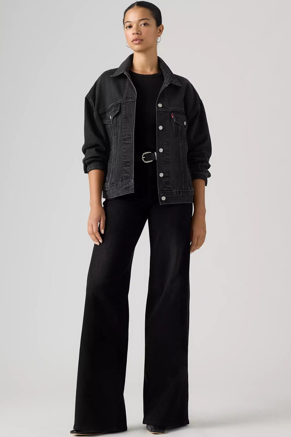 728 Hr Wide Leg Fit Yüksek Bel Geniş Paça Jeans Kadın Kot Pantolon 0039B-0035 SİYAH