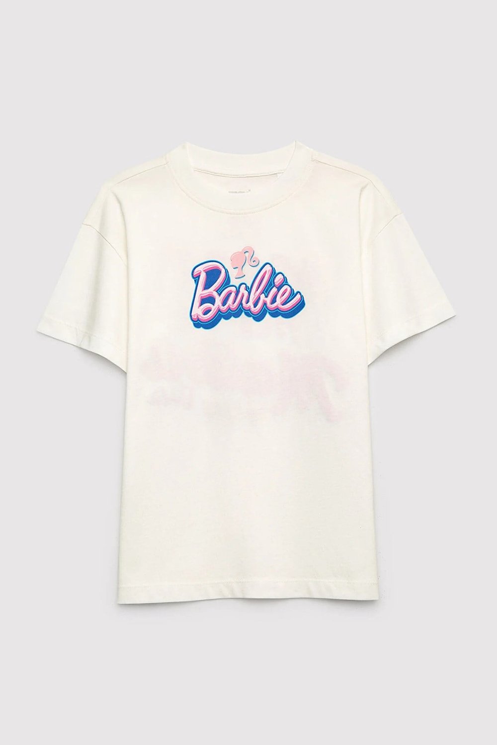 Mavi Baskılı % 100 Pamuk Loose Fit Bisiklet Yaka Kız Çocuk T Shirt 7610453-70057 BEYAZ