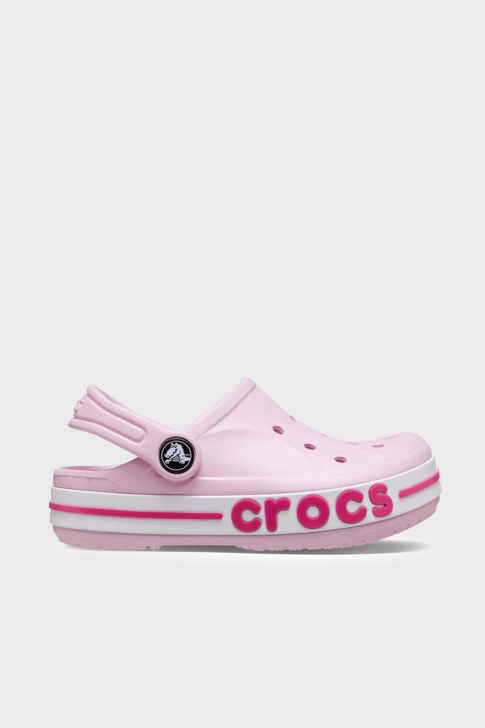 Bayaband Clog K Logolu Çıkarılabilir Kayışlı Sandalet Kız Çocuk Terlik 207019-6TG AÇIK PEMBE