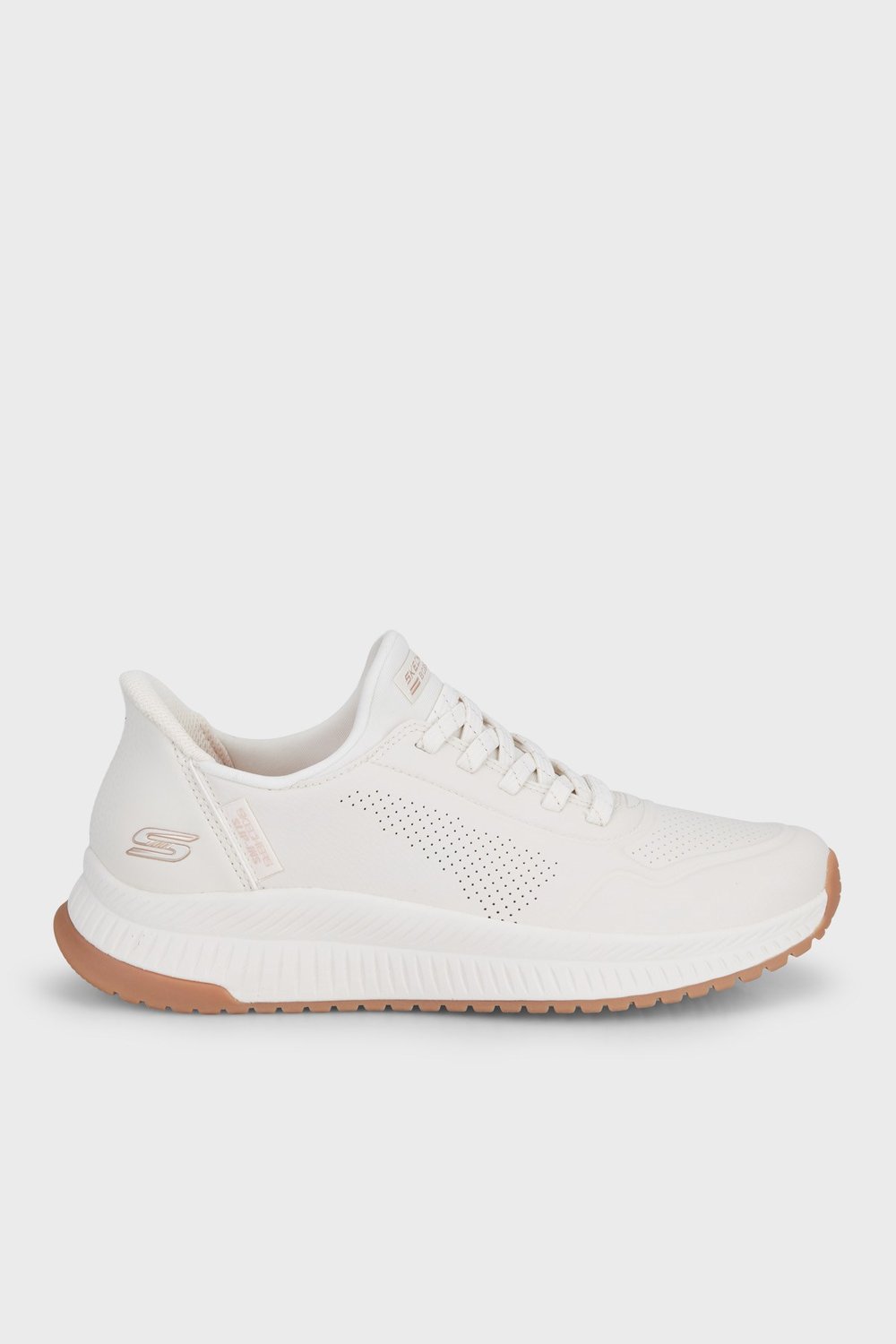 Bobs Squad 4 Key Look Deri Logolu Kalın Taban Sneaker Kadın Ayakkabı 117740 WHT BEYAZ