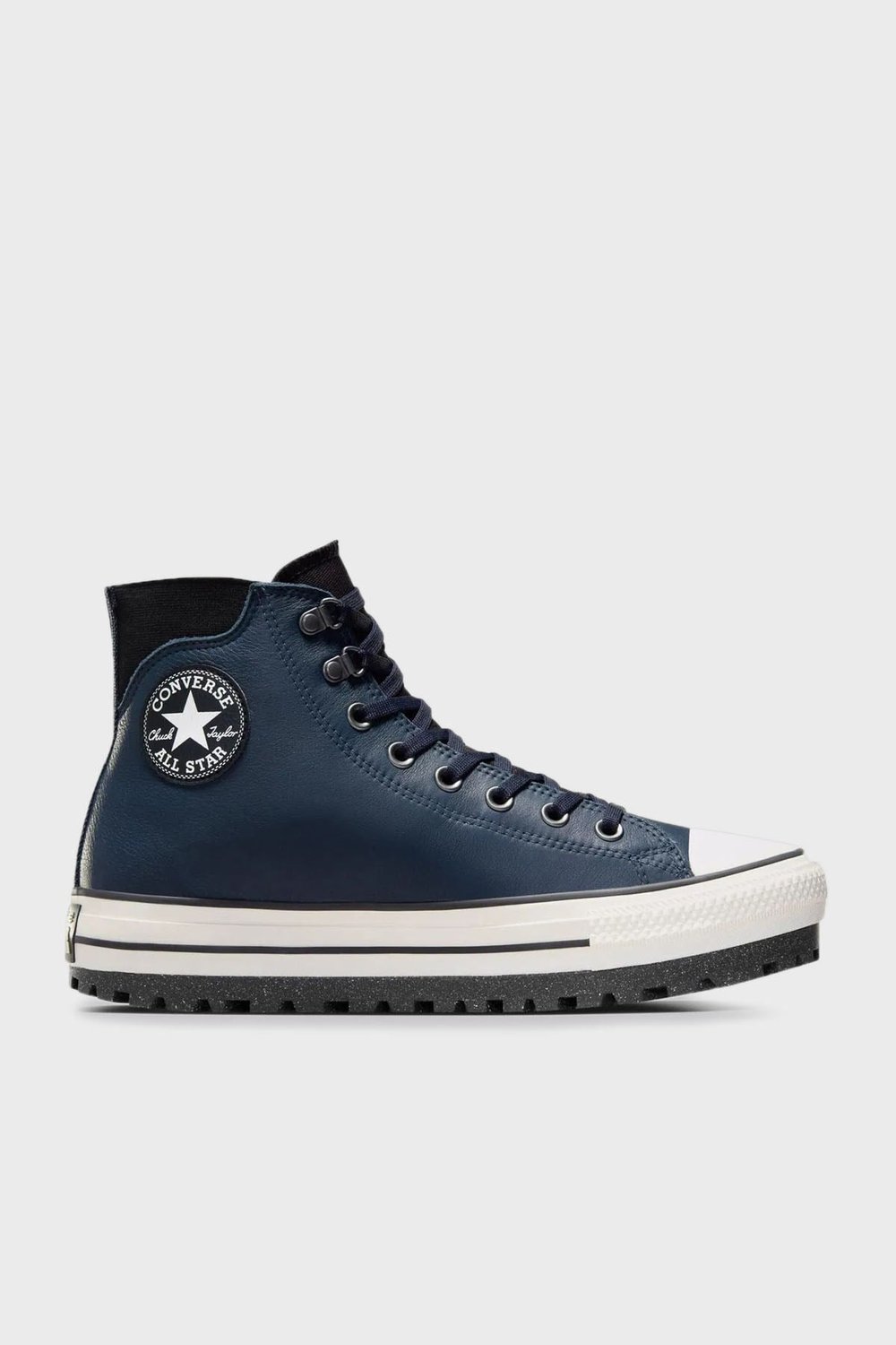 Chuck Taylor Logolu Hakiki Deri Su Geçirmez Sneaker Unisex Ayakkabı A08558C 401 LACİVERT
