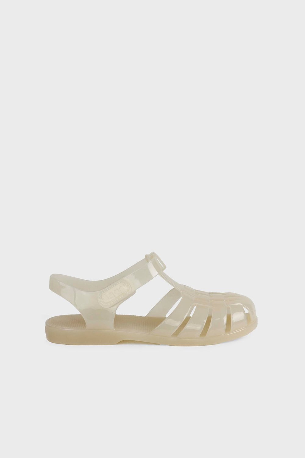 Clasica Cristal Kafes Tasarımlı Cırtlı Unisex Çocuk Sandalet BB338 AÇIK BEJ