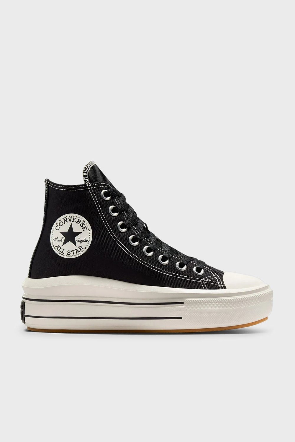 Converse Chuck Taylor All Star Move Logolu Kalın Taban Sneaker Kadın Ayakkabı A12585C 001 SİYAH