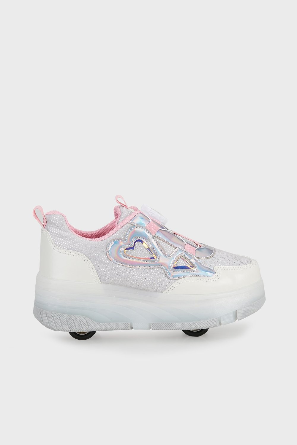 Daisy Roller Patenli Sneaker Kız Çocuk Ayakkabı BUCK4496 BEYAZ-PEMBE