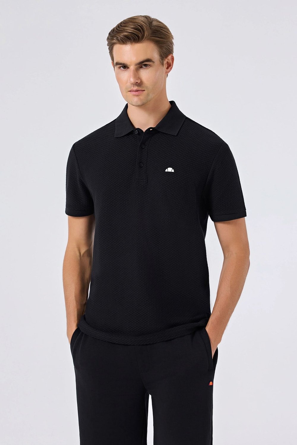 Ellesse % 100 Pamuk Dokulu Düğmeli Erkek Polo Yaka T Shirt 6SM5010-BK SİYAH