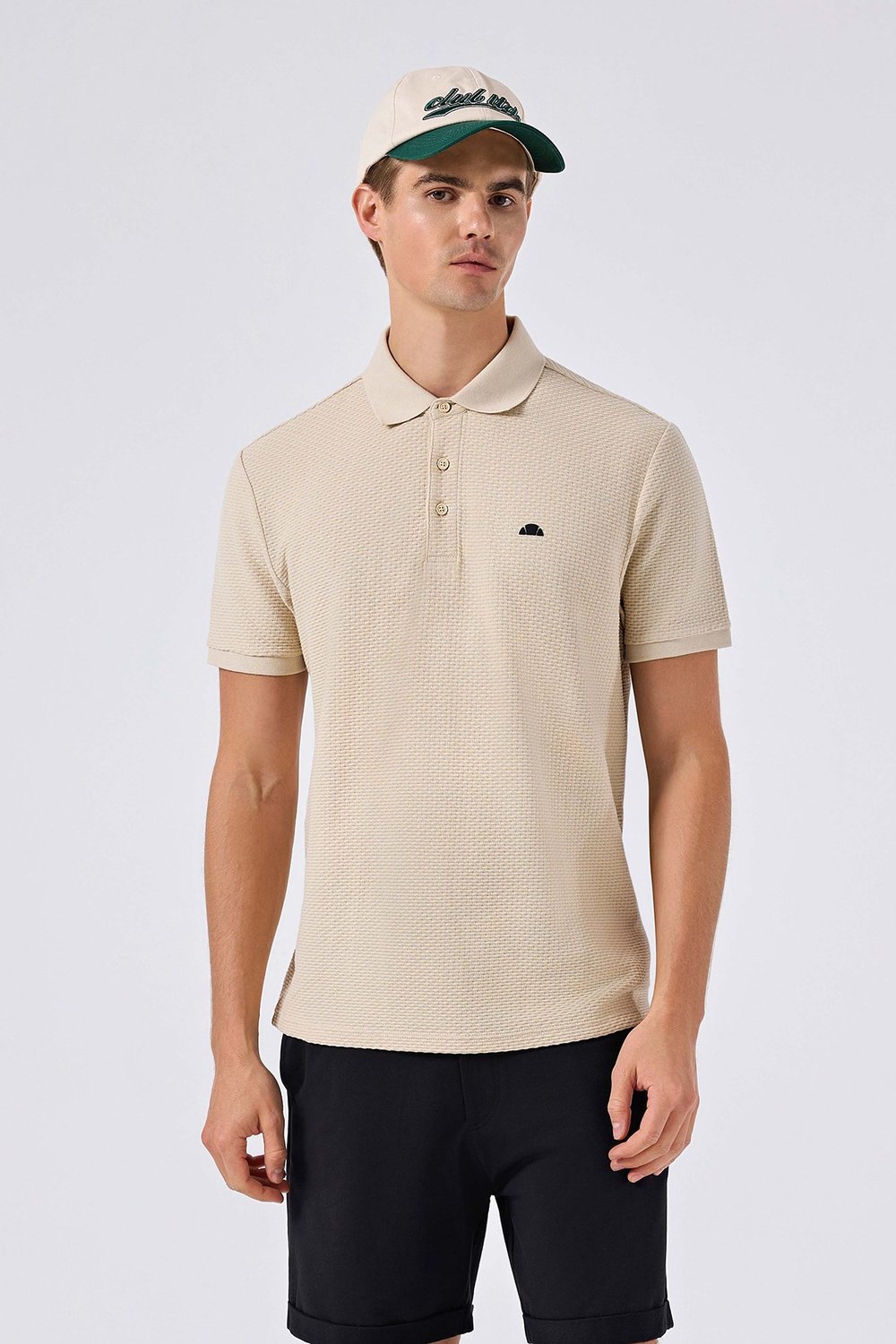 Ellesse % 100 Pamuk Dokulu Düğmeli Erkek Polo Yaka T Shirt 6SM5010-BG BEJ