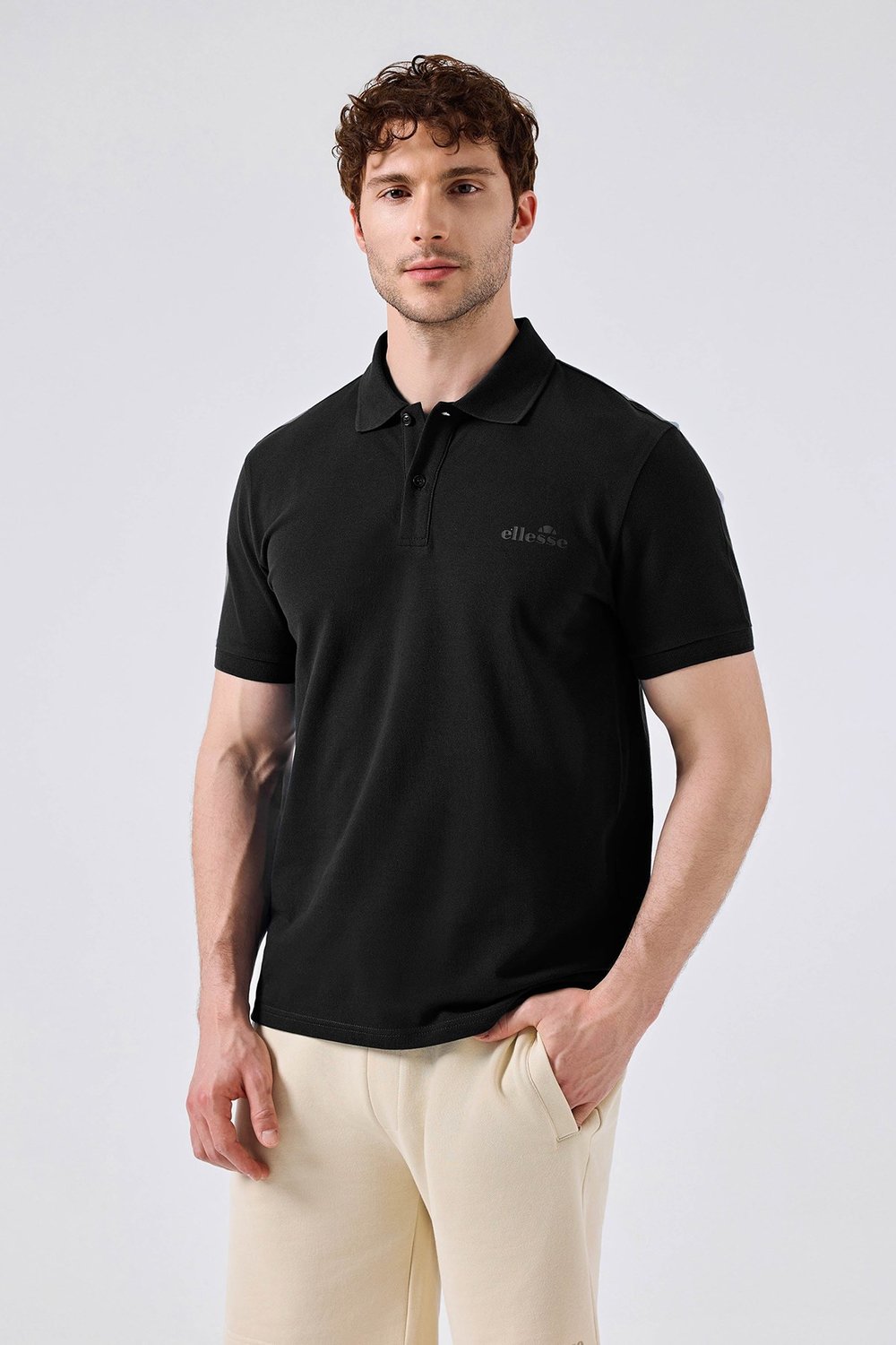 Ellesse % 100 Pamuk Regular Fit Düğmeli Erkek Polo Yaka T Shirt 6SM5018-BK SİYAH