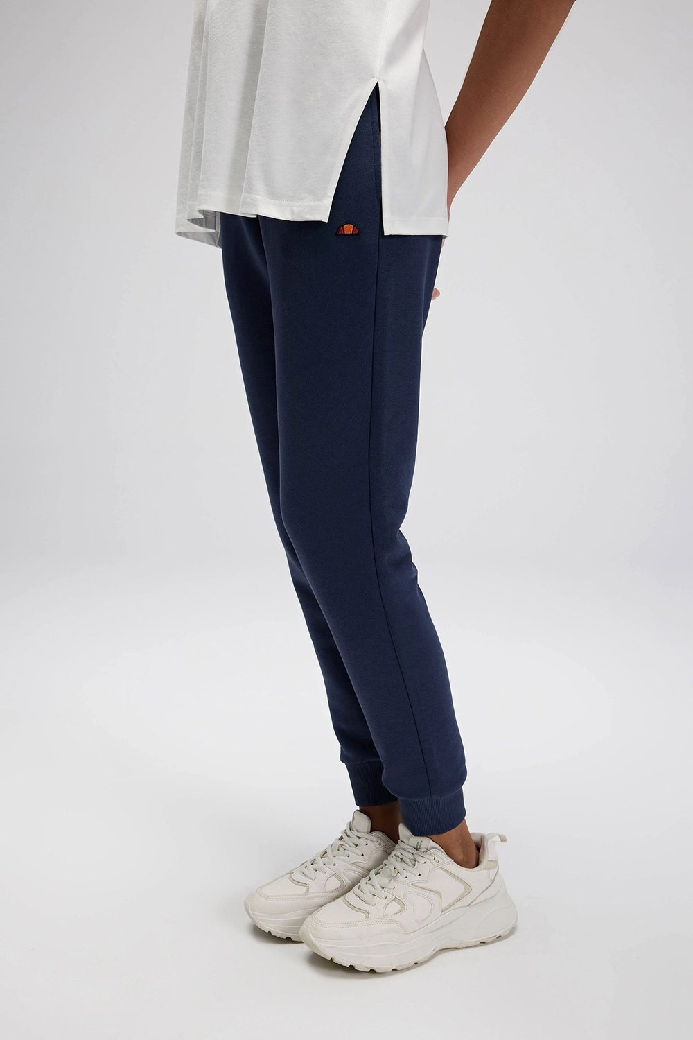 Ellesse Pamuklu Regular Fit Normal Bel Ribanalı Paça Bayan Eşofman Altı EF555-NV LACİVERT
