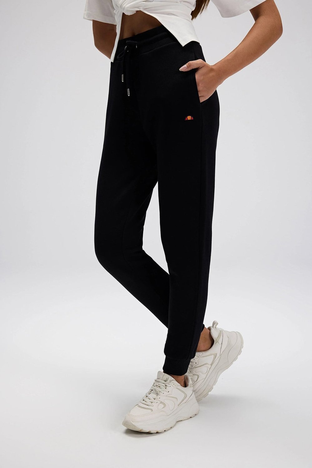 Ellesse Pamuklu Regular Fit Normal Bel Ribanalı Paça Bayan Eşofman Altı EF555-BK SİYAH