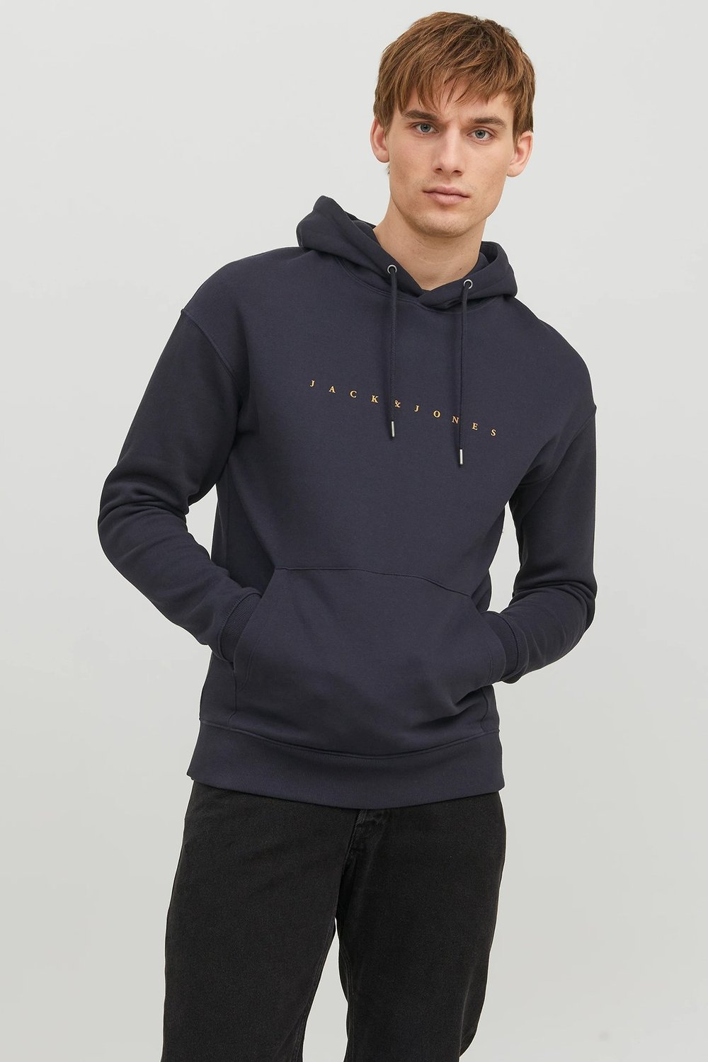 Essentials Jjestar Kapüşonlu Cepli Relaxed Fit Erkek Sweat 12233972 KOYU LACIVERT