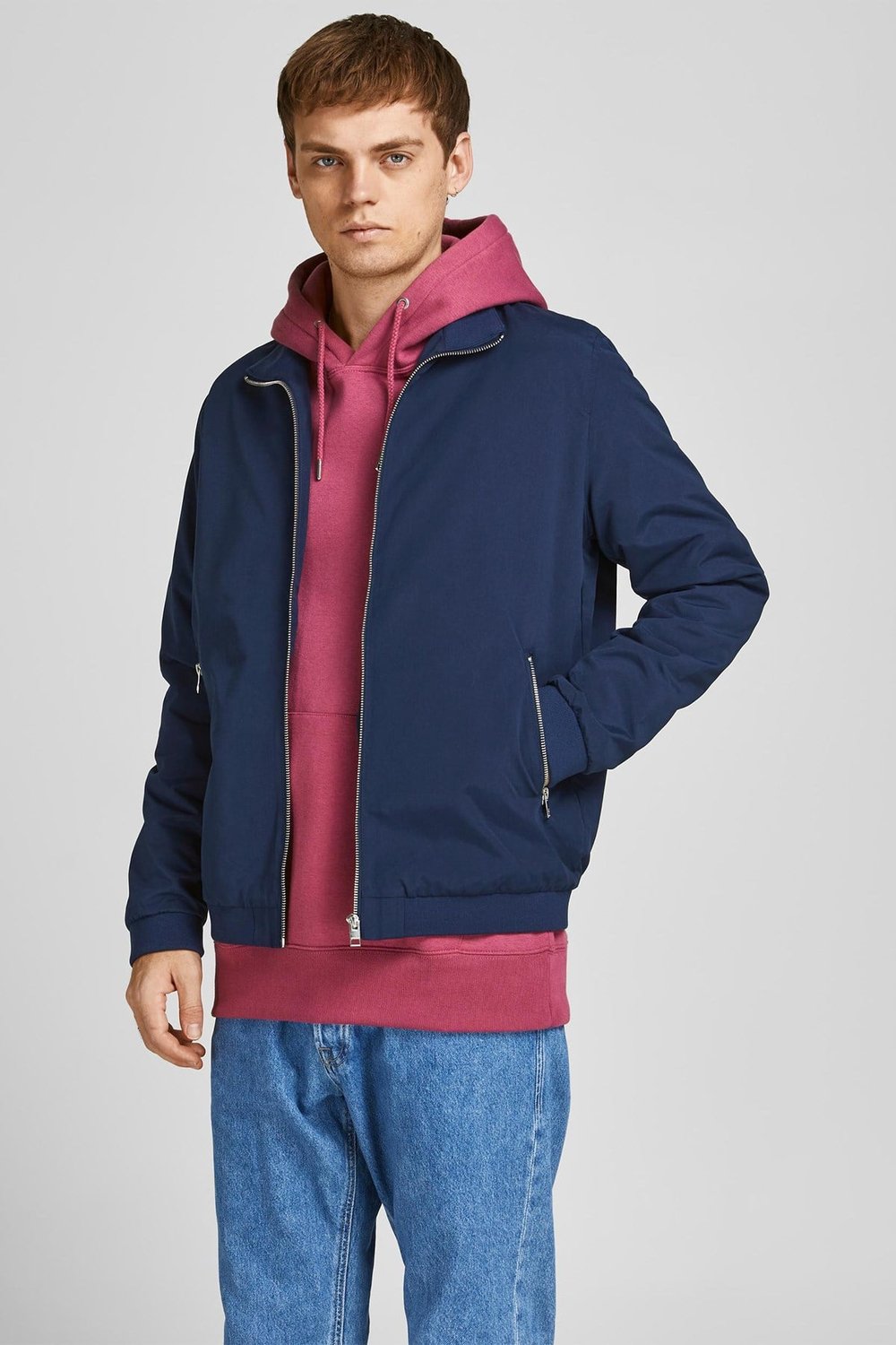 Essentials Suya Dayanıklı Regular Fit Bomber Erkek Ceket 12204277 LACİVERT