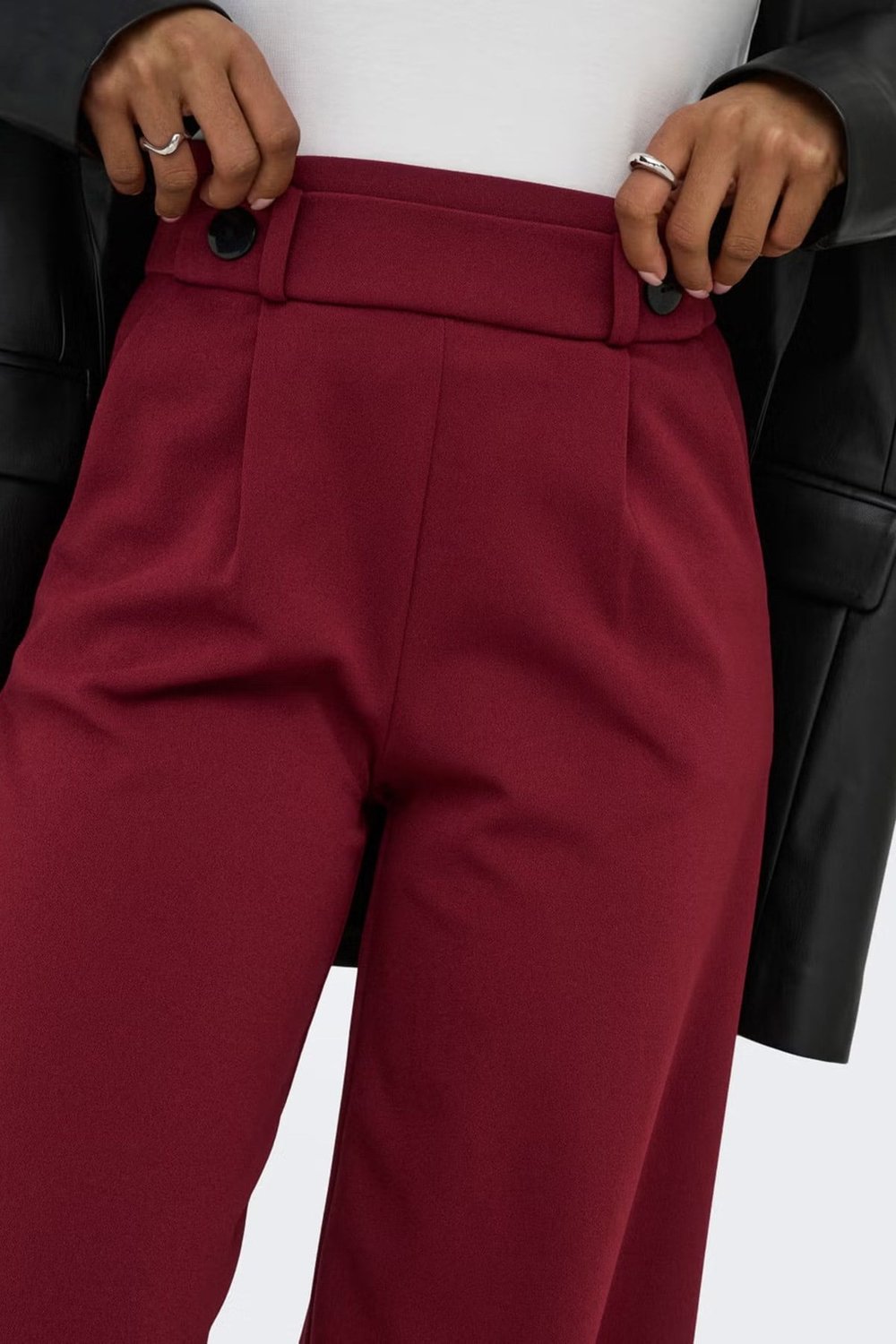 geggo Regular Fit Normal Bel Geniş Paça Kadın Pantolon 15208430 VİŞNE