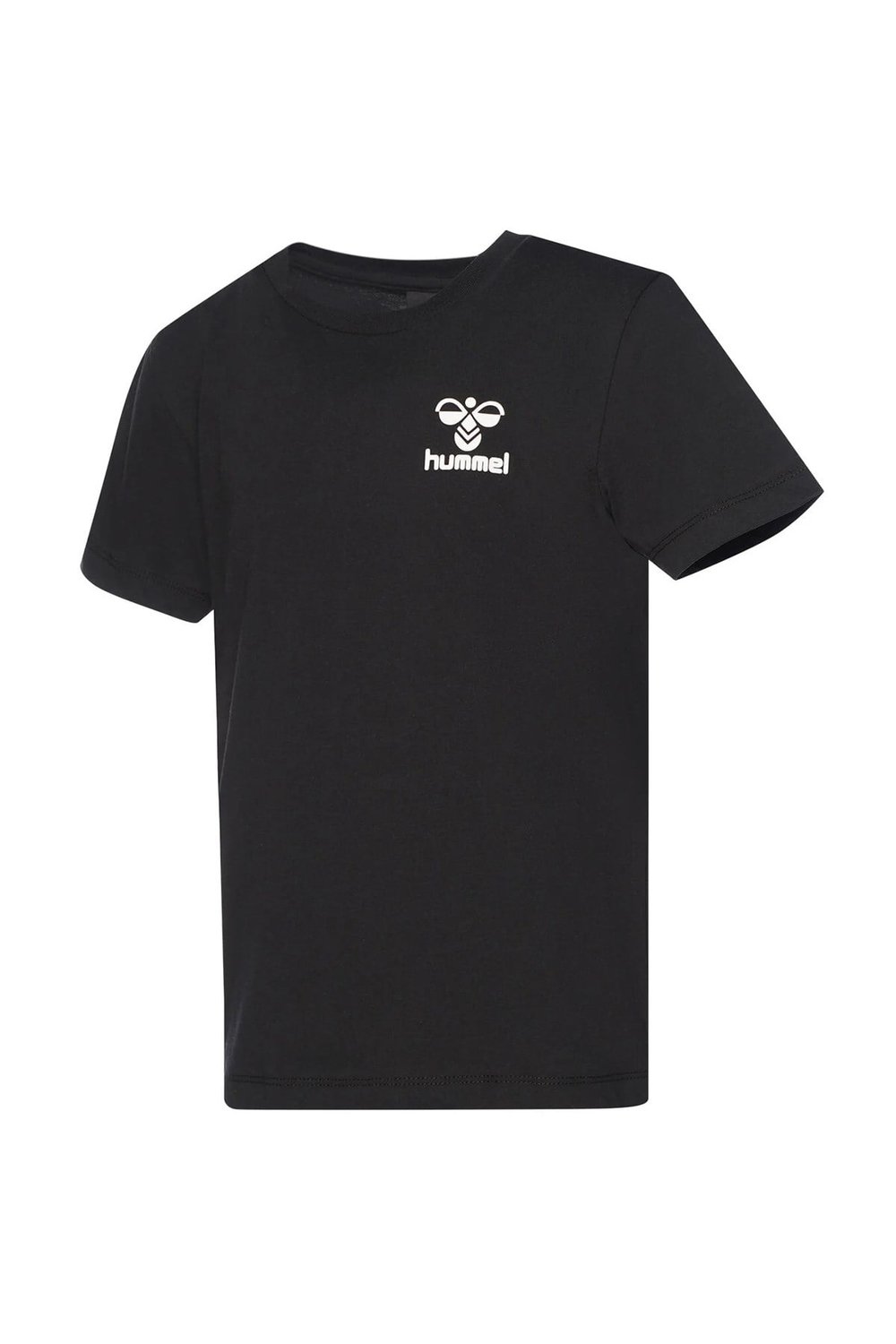 Hummel % 100 Pamuk Regular Fit Logo Baskılı Bisiklet Yaka Unisex Çocuk T Shirt 980347-2001 SİYAH