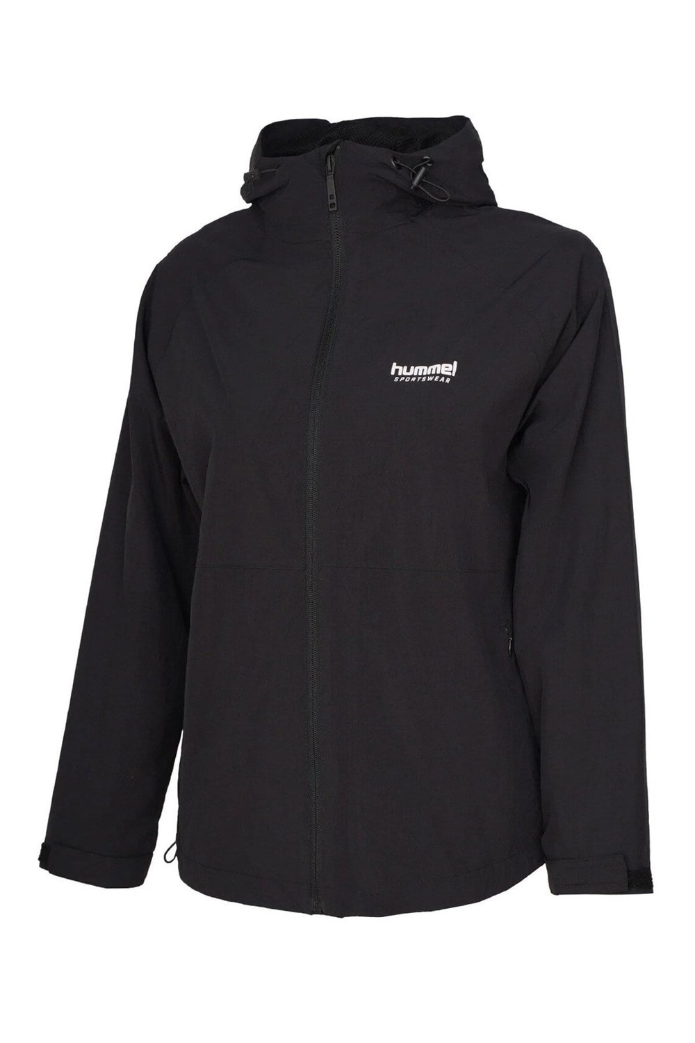 Hummel Regular Fit Logo Baskılı Kapüşon Yaka Kadın Yağmurluk 940280-2001 SİYAH
