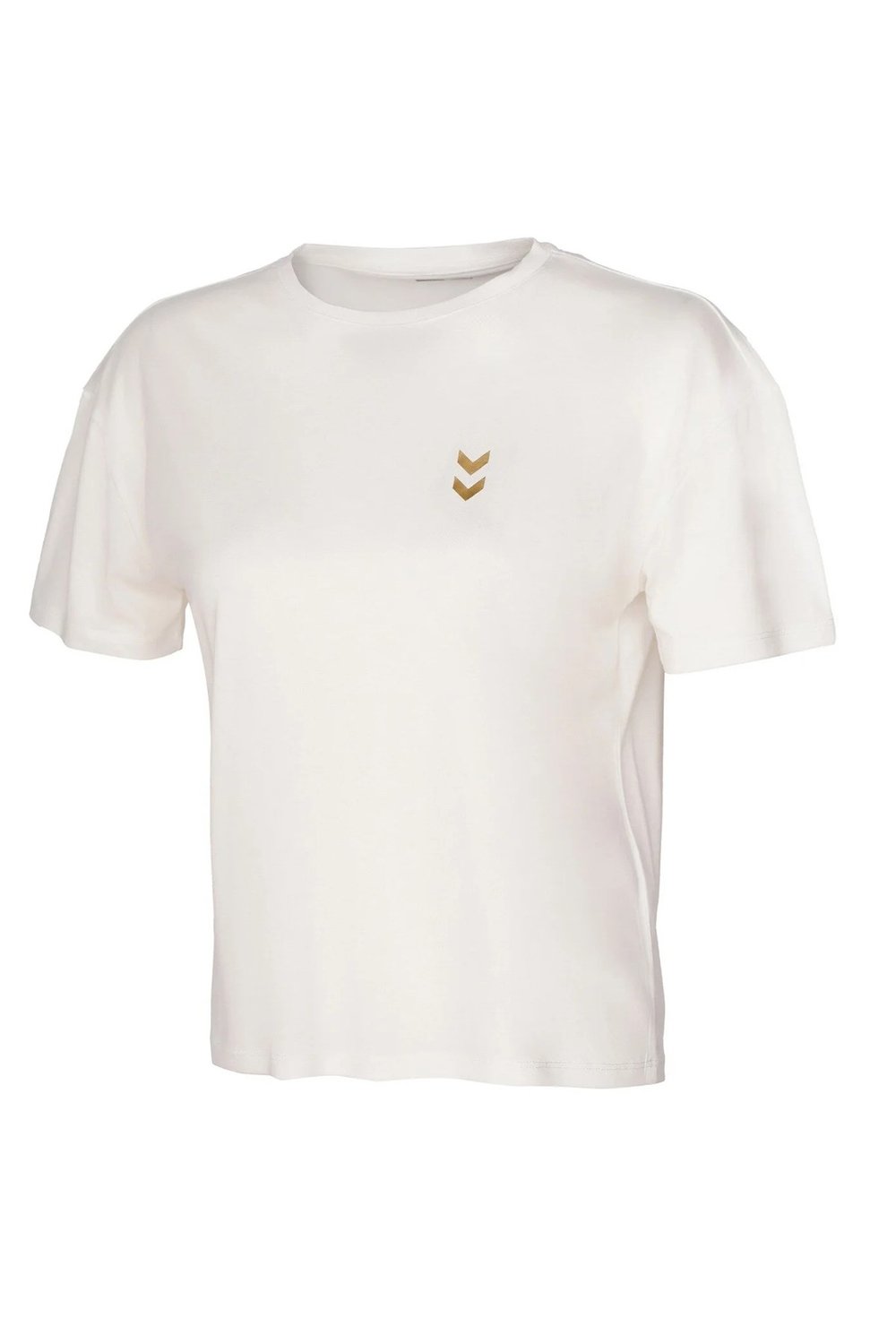 Hummel Regular Fit Logolu Bisiklet Yaka Bayan T Shirt 912340-9157 EKRU