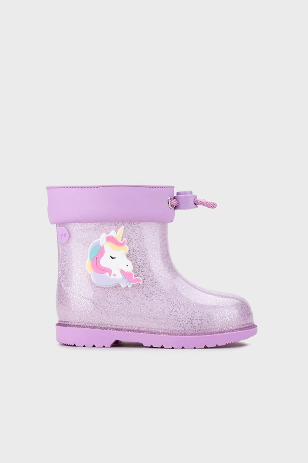 Igor Bimbi Unicornio Bağcık Detaylı Simli Kız Çocuk Yağmur Çizmesi W10339 LİLA