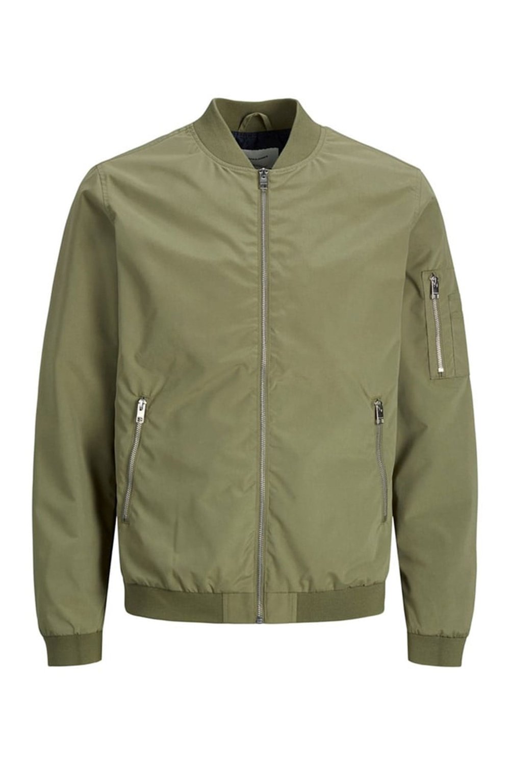 Jack & Jones Essentials Jjerush Fermuarlı Suya Dayanıklı Bomber Erkek Ceket 12165203 HAKİ