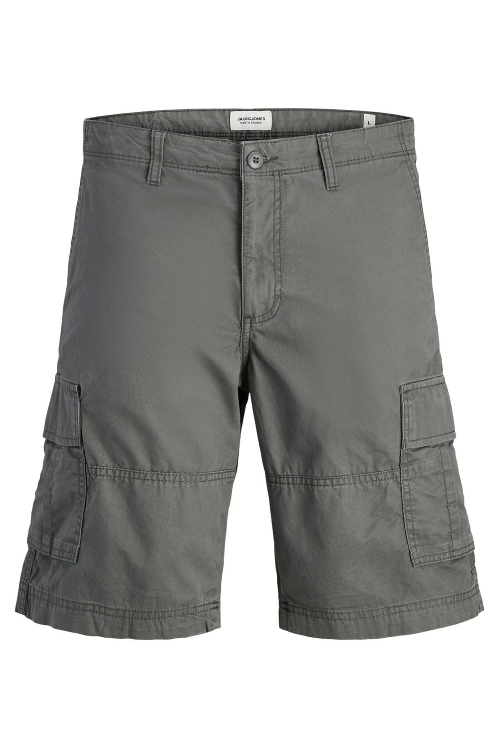 Jack & Jones Pants Studio Jpstcole Pamuklu Relaxed Fit Kargo Erkek Short 12274389 GRİ