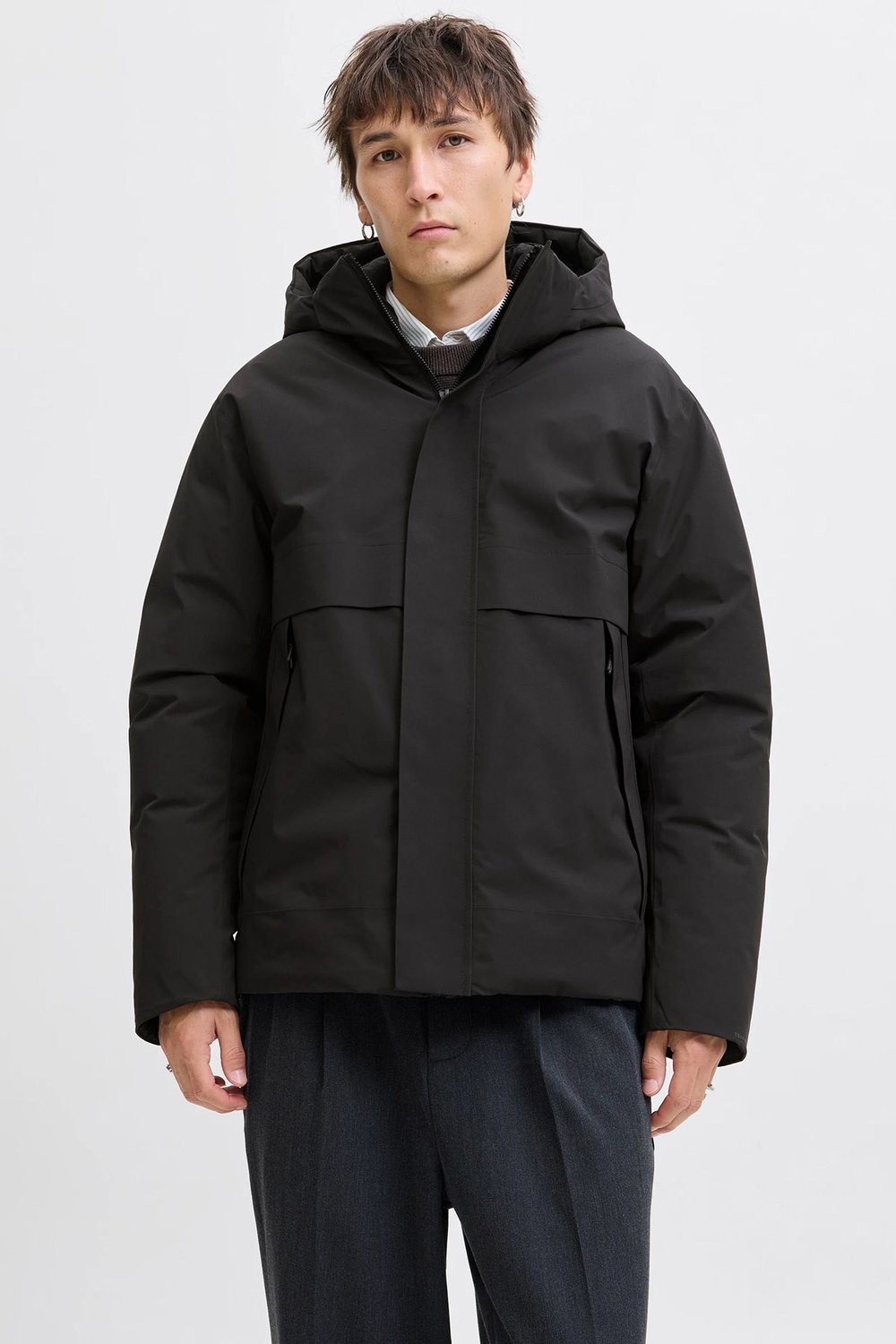 Jack & Jones Premium Jprccmoon Regular Fit Kapüşonlu Erkek Mont 12280905 SİYAH