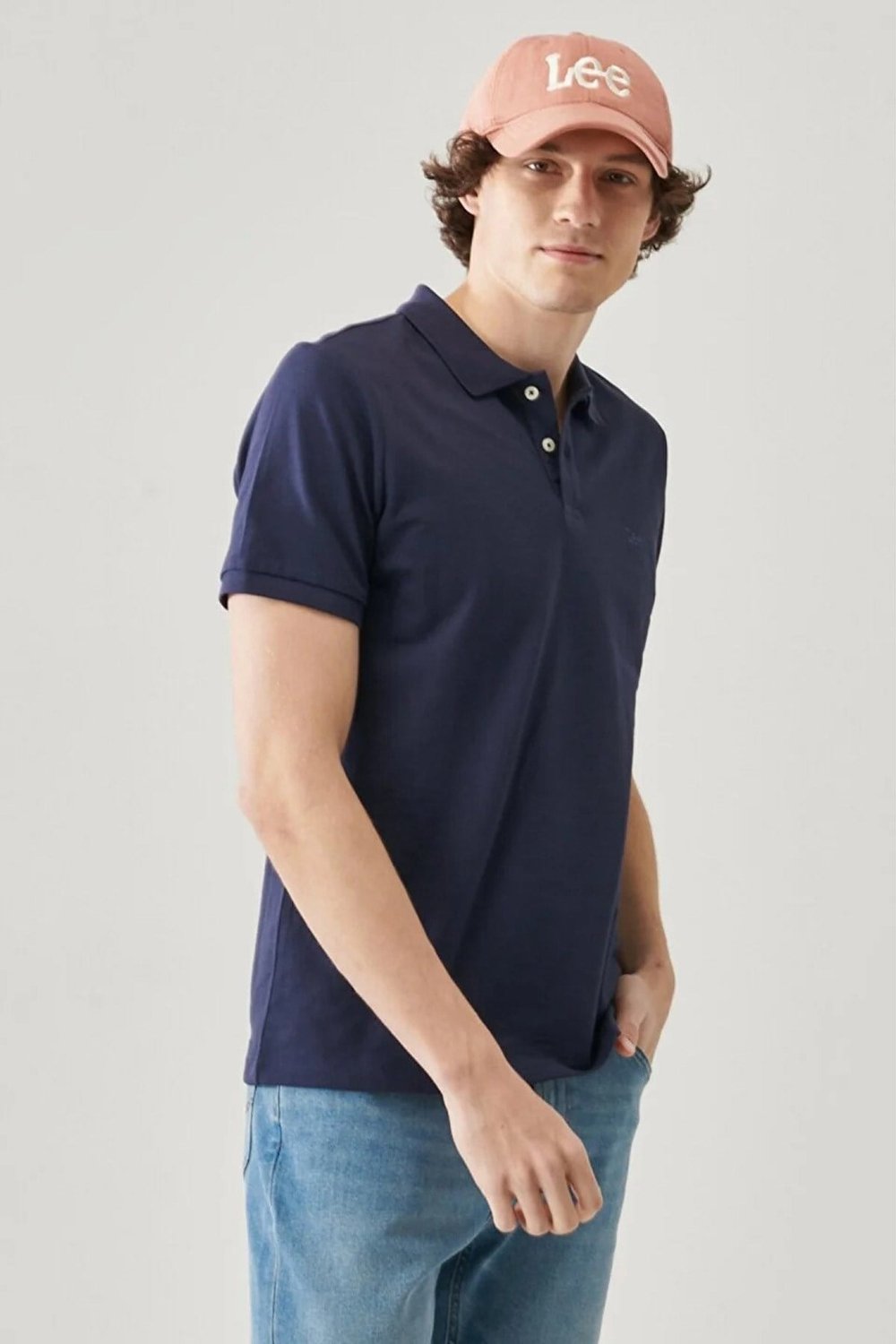 Lee % 100 Pamuk Regular Fit Düğmeli Erkek Polo T Shirt L211810410 410 LACİVERT